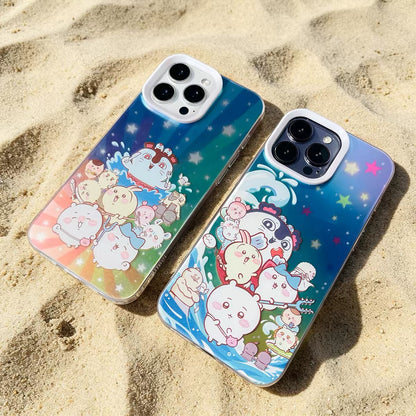 サンリオマジックスクール | ハローキティ マイメロディ クロミ シナモロール 魔女 魔法使い レーザー カラー クリア - iPhoneケース 11 12 13 14 15 16 16e 17 17e Pro Promax