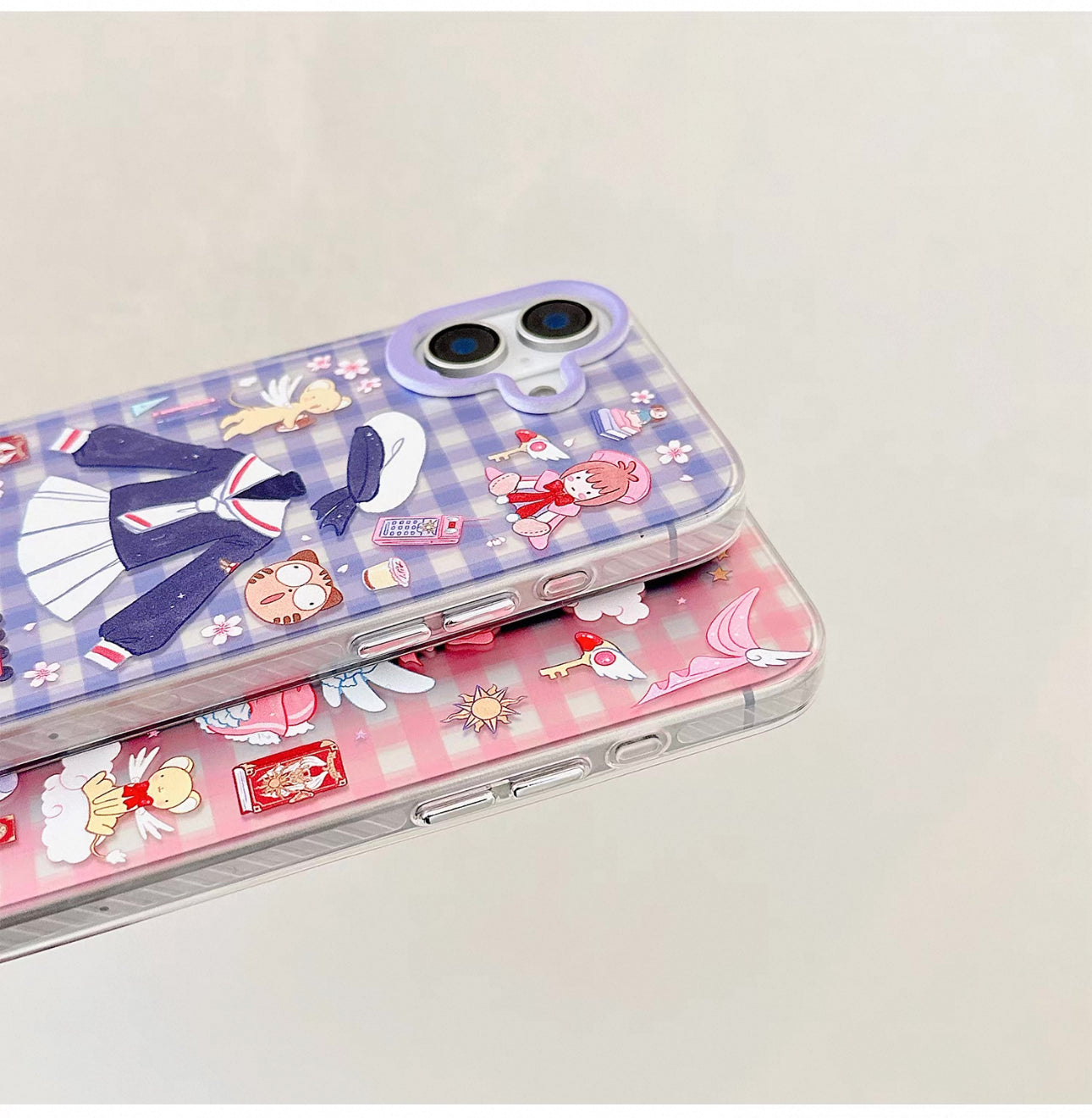 CardCaptorSakura Outfits Case | Combat Suit Uniform Blue Dress - iPhone Case 7 8 PLUS SE2 XS XR X 11 12 13 14 15 16 Pro Promax 12mini 13mini KawaiiGiftLand