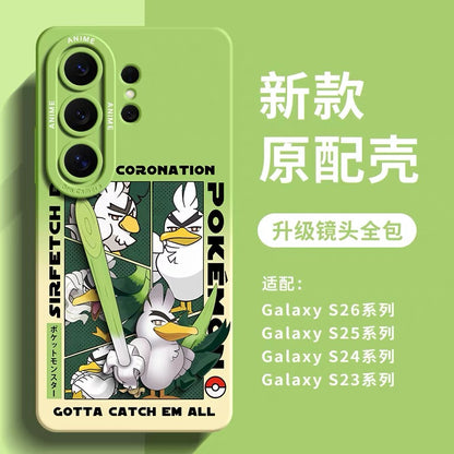 Japanese Cartoon Pokemon Silicone Case World Coronation | Ash Ketchum Pikachu Lucario Sirfetchd Dracovish Dragonite Charizard Gengar - Phone Case Samsung Galaxy S26 S25 S24 S23 FE Ultra Edge