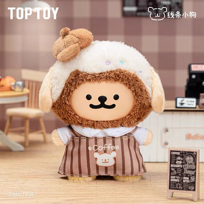 TopToy Maltese Puppy Happy Cafe Series | Vinyl Face Plush Doll - Collectable Toys Mystery Blind Box