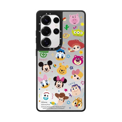 Cute Cartoon | Mirror Case Mickey Minnie Donald Winnie Stitch - Phone Case Samsung Galaxy S25 S24 S23 Ultra KawaiiGiftLand