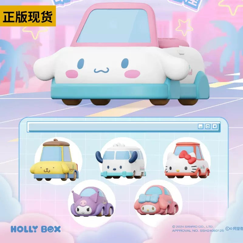 Sanrio Characters Cute Pullback Car Series | Hello Kitty My Melody Kuromi Cinnamoroll Pompompurin Pochacco - Kawaii Decoration Collectable Toys Toy Collection