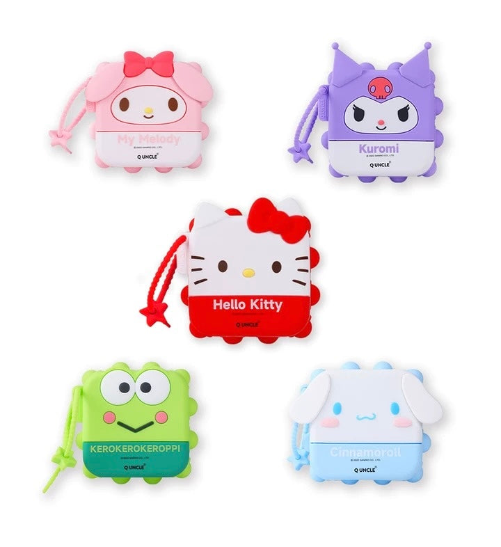 Sanrio Silicone Square PopBoom Purse Bag | Hello Kitty My Melody Kuromi Cinnamoroll KeroKeroKeroppi  - Playful Coin Bag Can put in Airpods EarPhone Children Gift