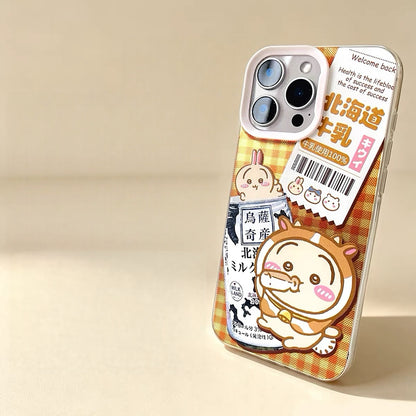 Japanese Cartoon Sanrio メリーゴーランド | クロミと仲間たち レーザーカラークリア - iPhone ケース 11 12 13 14 15 16 Pro Promax