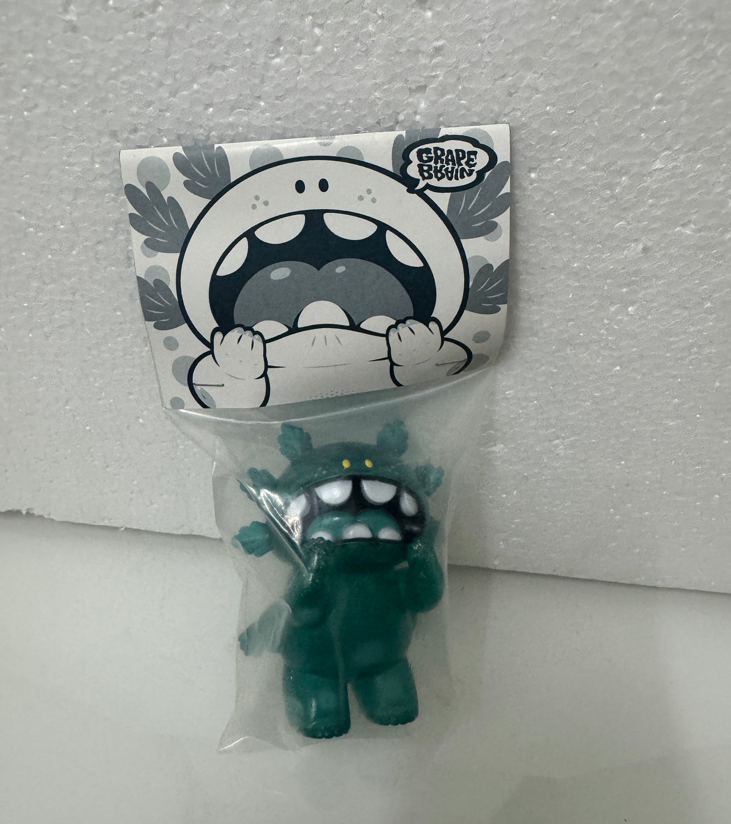 Japan Artist GRAPE BRAIN | Macaroni Jade Green Version - Sofubi Figure Soft Vinyl Rare