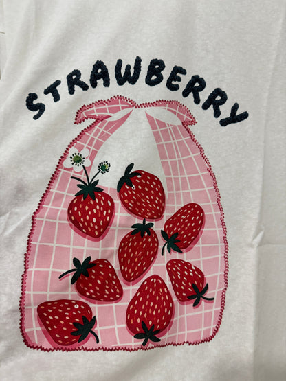 Korean Fashion Cute Fruit Style Shirt Series | Strawberry in Bag - Kawaii Fashion Items