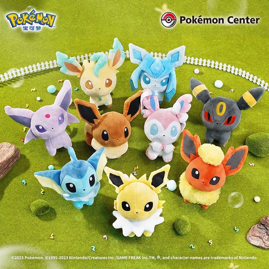 Japan Cartoon Pokemon Center Eevee Evolution Evolve Lovely Version | Eevee Vaporeon Jolteon Flareon Espeon Umbreon Leafeon Glaceon Sylveon - Mascot Plush Doll  Kawaii Decoration