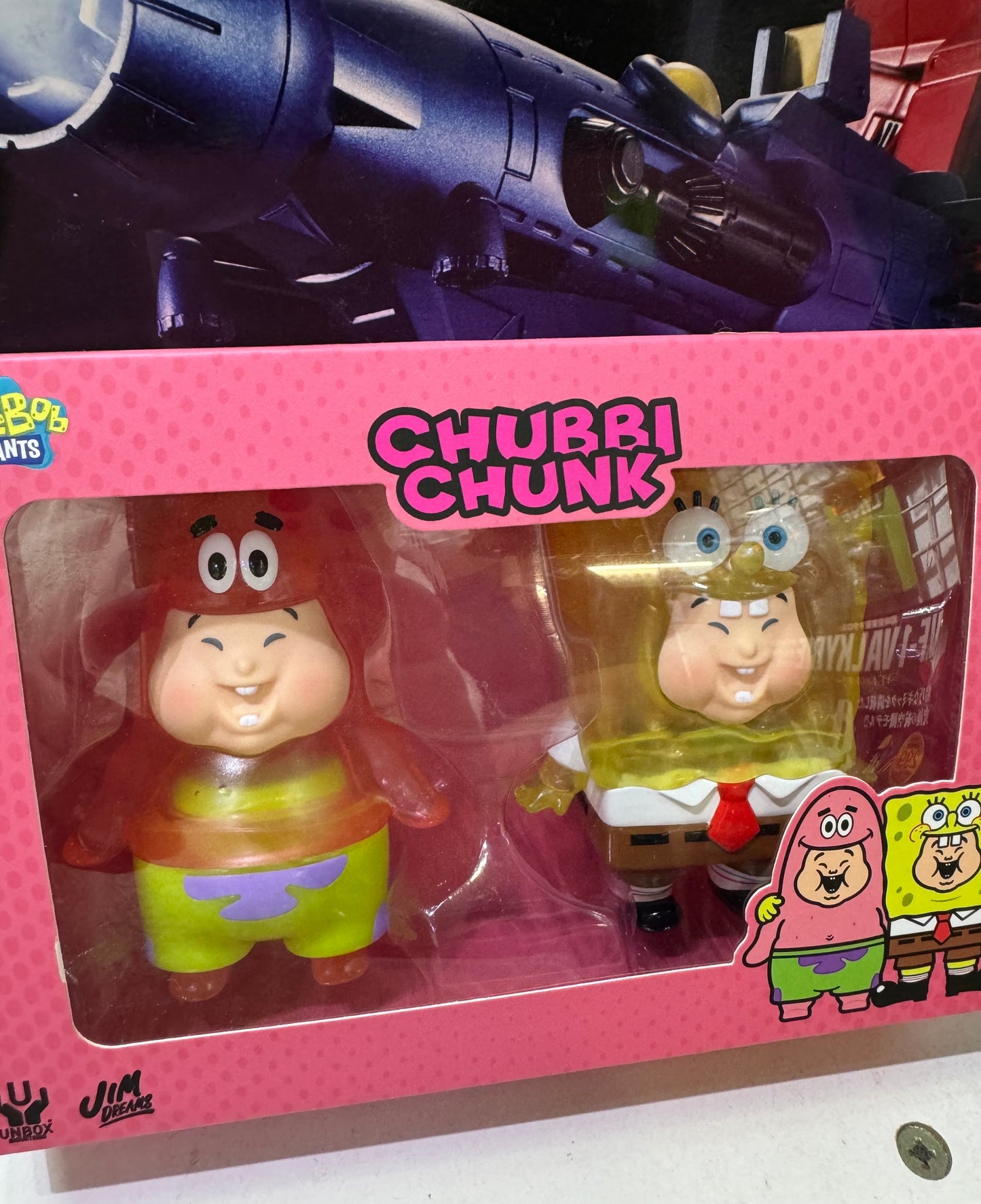 Unbox Jim Dreams Baby Chunk x Spongebob Transparent Ver Limited edition rare