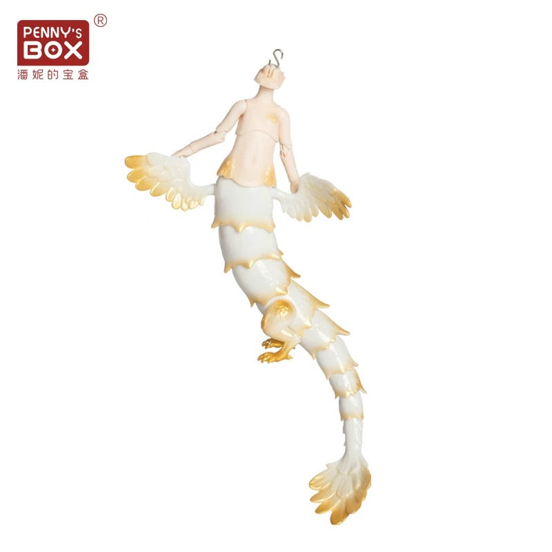 Penny Box Loong Fantasta Series | Chinese Dragon Fairy White Gold Body 1/12 ob11 11cm BJD Doll Ball Joint Doll - Collectible Toys 