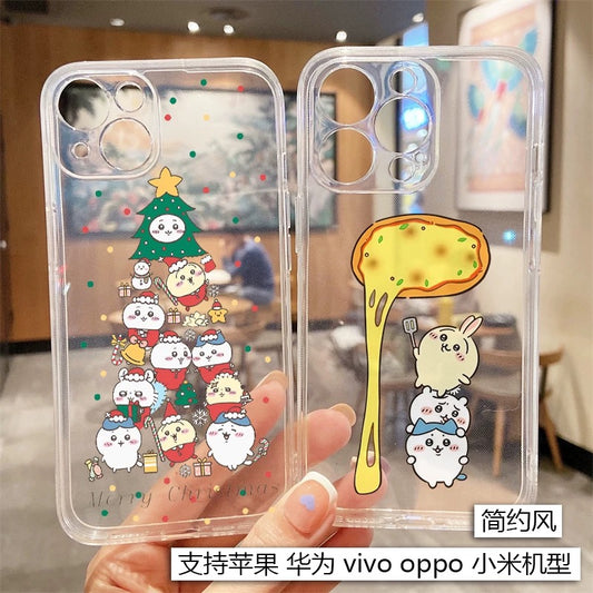 Japanese Cartoon Chiikawa Clean Case | Happy Fun Part2 Sanrio - iPhone Case PLUS SE2 11 12 13 14 15 16 17 Pro Promax 12mini 13mini