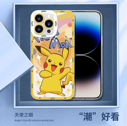 Japan Cartoon Pokemon Happy Party Verison | Squirtle - iPhone Case 6 7 8 PLUS SE2 XS XR X 11 12 13 14 15 16 16e Pro Promax 12mini 13mini