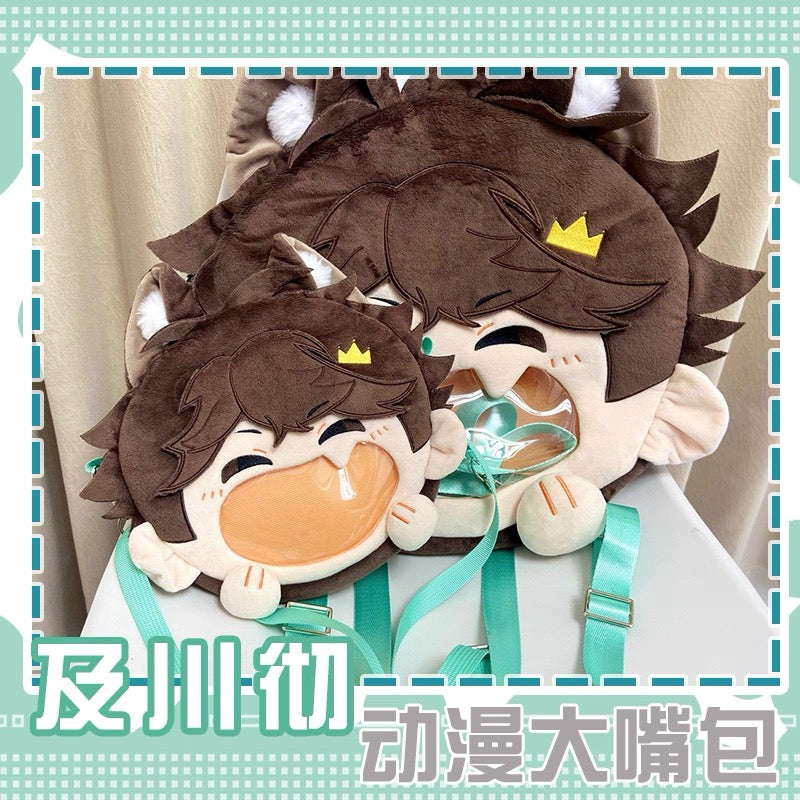Japanese Anime Haikyu!! | Oikawa Tooru with Cat Ear Plush Cute Icon Itabag Backpack and Crossbody Bag - Cute Kawaii Item