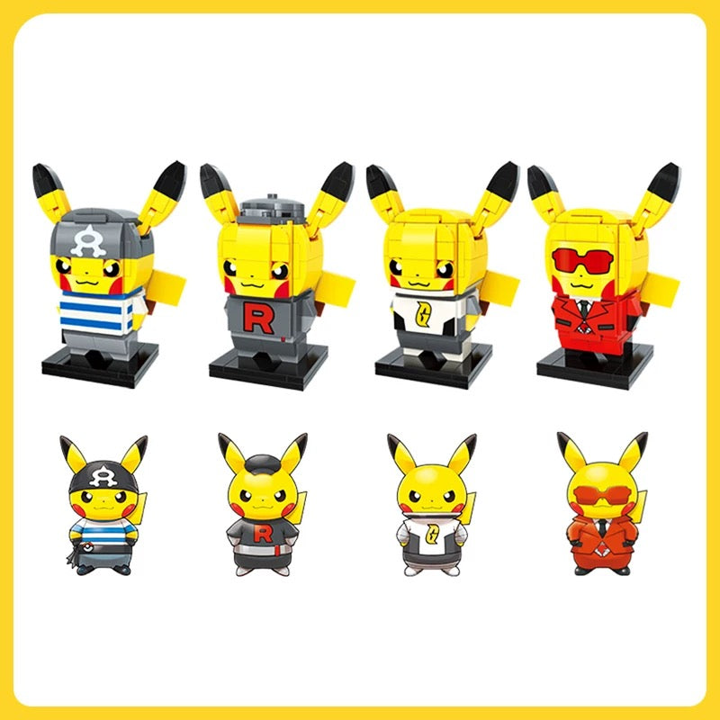 Block At Rio Pikachu Pokemon Pikachu Cosplay Role Build Blocks | Team Aqua Rocket Galactic ...