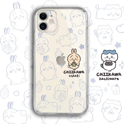 Japanese Cartoon Chiikawa Clean Case | Happy Fun Part2 Sanrio - Phone Case Samsung Galaxy S26 S25 S24 S23 S22 S21 FE Ultra
