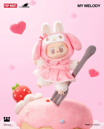 Popmart The Monster X Sanrio Characters Part 5 Series Limited Edition | Labubu Vinyl Face Plush Doll Figure Keychain - 15cm Kasing Lung Zimomo Labubu Toy Collection