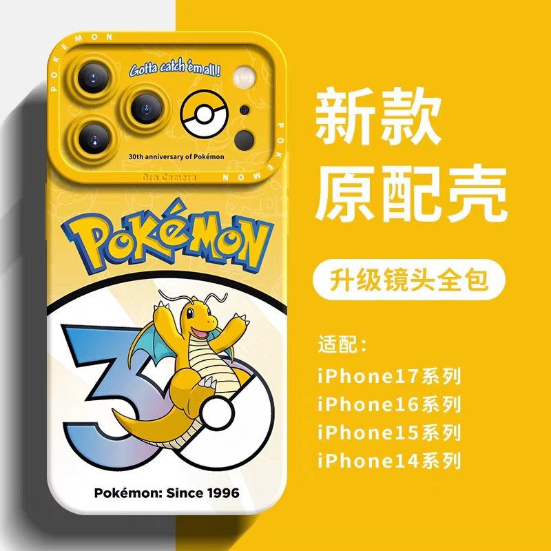 Japanese Cartoon Pokemon Silicone Case Pokemon 30 Anniversary Version Part5 | Gengar Dragonite Snoriax Gyarados Starmie Golem Marowak Magneton 8 Styles - Phone Case Samsung Galaxy S26 S25 S24 S23 FE Ultra Edge