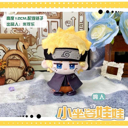 Japanese Anime Naruto Ninja Sitting Keychain | Naruto Sasuke Kakashi Gaara Itachi Cute Kawaii 12cm Seastar Doll - Cute Kawaii Item