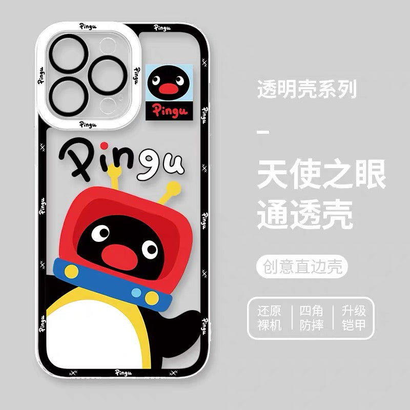 Cute Cartoon Lovely Penguin | Pingu & Friends 8 Styles - iPhone Case PLUS SE2 XS XR X 11 12 13 14 15 16 16e 17 17e Pro Promax 12mini 13mini