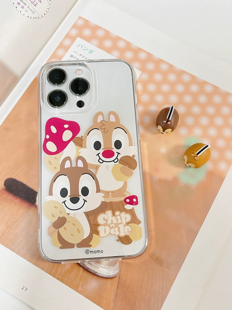 Cartoon Clip & Dale with Mushroom - iPhone Case 12 13 14 15 Pro Promax mini