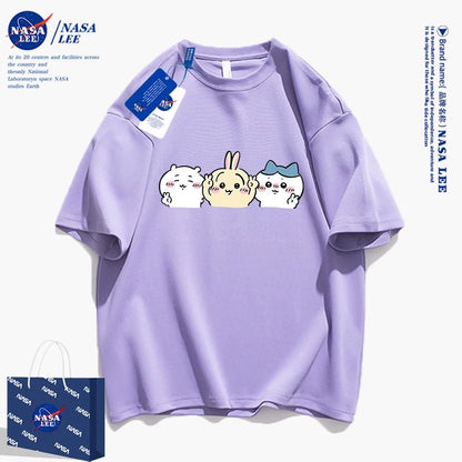 Japanese Cartoon ChiiKawa Casual Style T-Shirt Series | Chiikawa Hachiware Usagi Yeah - Kawaii Fashion Items