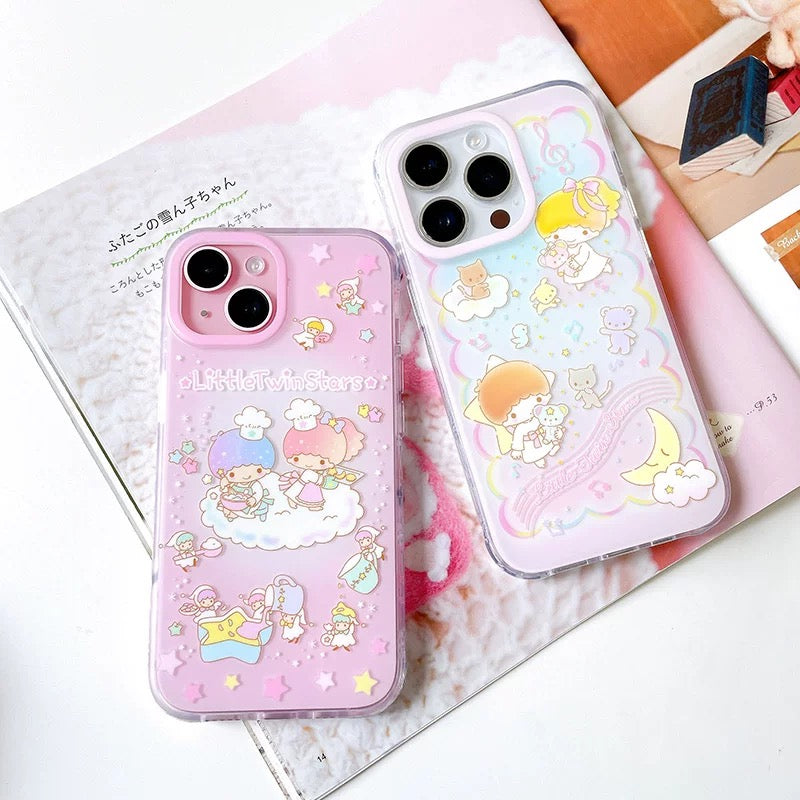 Japanese Cartoon Sanrio Little Twin Stars | Starry Kitchen & Music Party - iPhone Case 13 14 15 Pro Promax