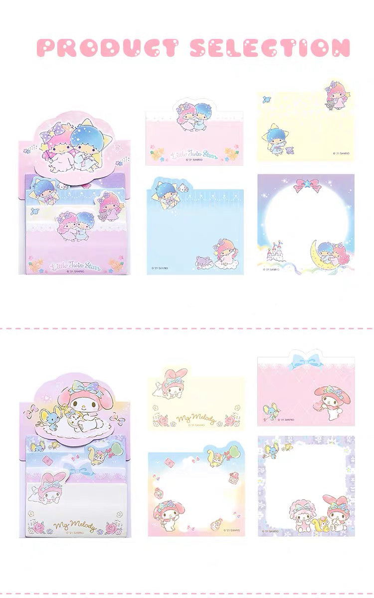 Sanrio Japan 4 Styles Mini Memo Pad | Hello Kitty Little Twin Stars My Melody Kuromi Cinnamoroll Pompompurin - 60Sheets