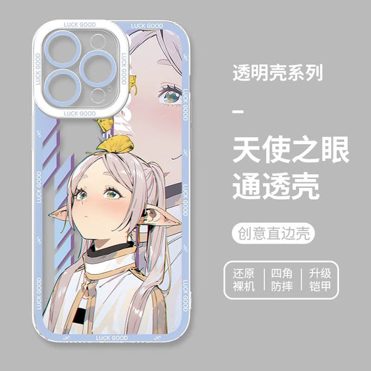 Japanese Anime FRIEREN | Shy Frieren - iPhone Case PLUS SE2 XS XR X 11 12 13 14 15 16 16e 17 17e Pro Promax 12mini 13mini