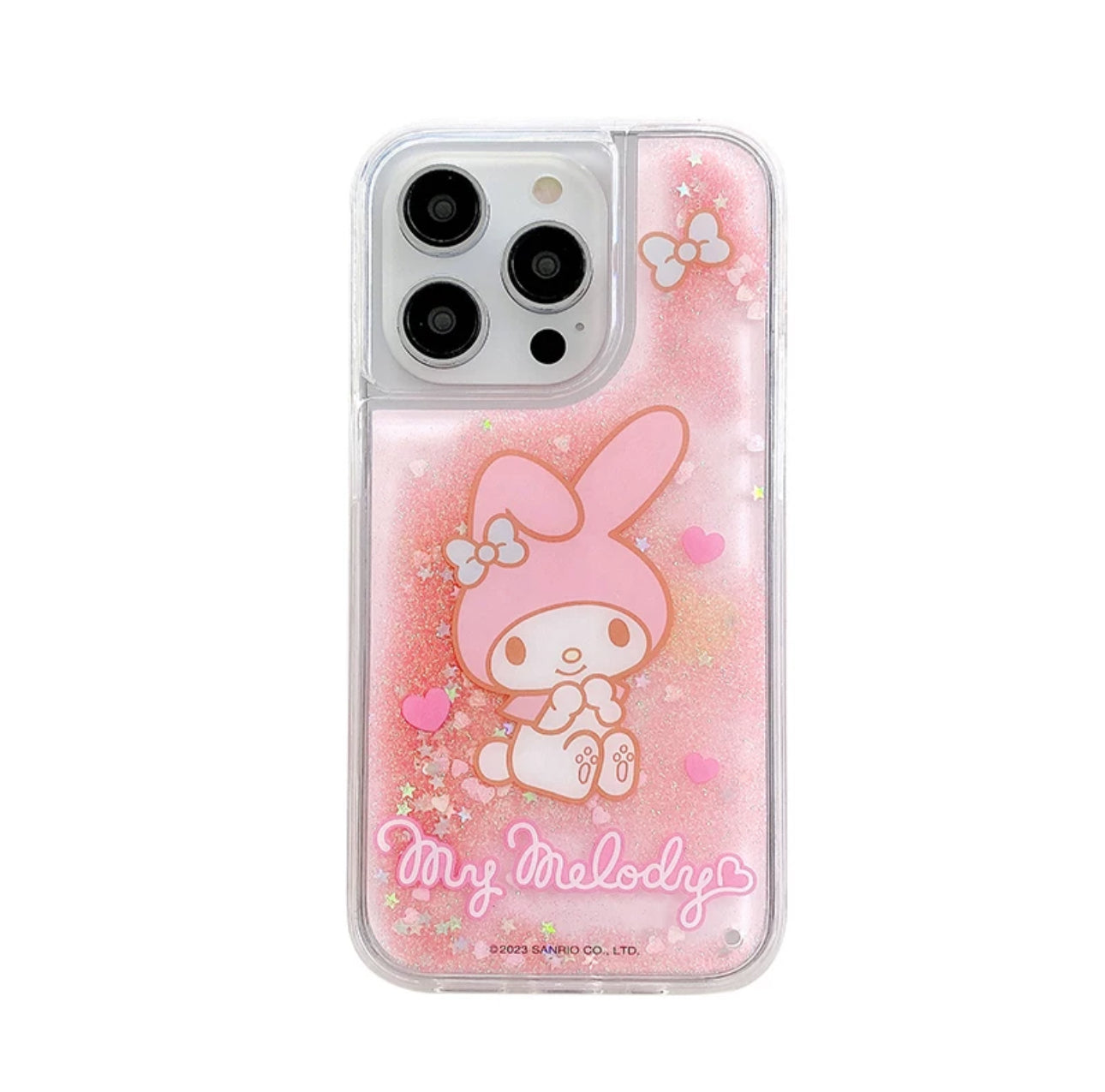 Sanrio Silicone Glitter Quicksand Phone Case | My Melody Kuromi Cinnamoroll - iPhone Case 13 14 Pro Promax