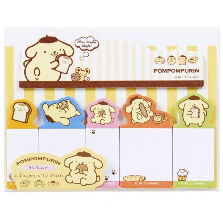 Sanrio Japan Cute Cartoon Memo Stickers | Hello Kitty Little Twin Stars My Melody Cinnamoroll Pompompurin Gudetama - 90Sheets