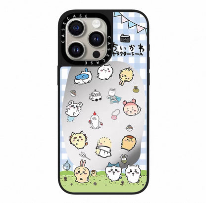 Japanese Cartoon ChiiKawa Transparent Black Frame & Mirror Phone Case | Cafe & Group 8 Styles ChiiKawa Hachiware Usagi - iPhone Case 12 13 14 15 16 17 Pro Promax