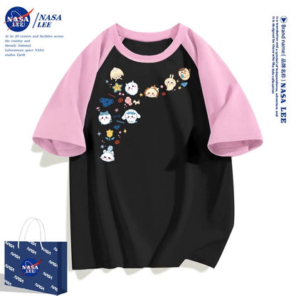 Japanese Cartoon ChiiKawa Casual Style T-Shirt Series | Chiikawa Hachiware Usagi Momonga Kurimanju Shisa Fun Drawing Style 2 - Kawaii Fashion Items