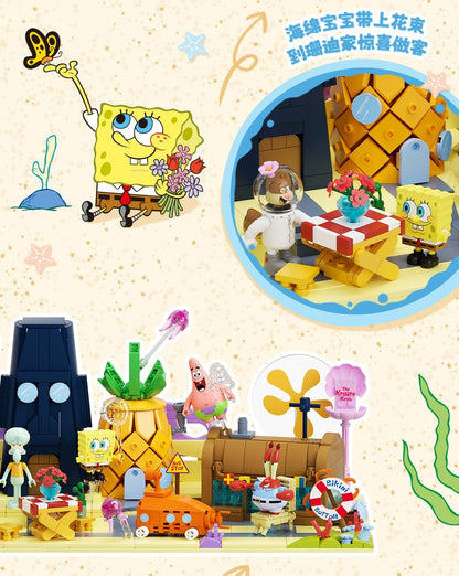 AreaX Spongebob Bikini Bottom | Large Display Fish Tank - Building Blocks Toy Collections