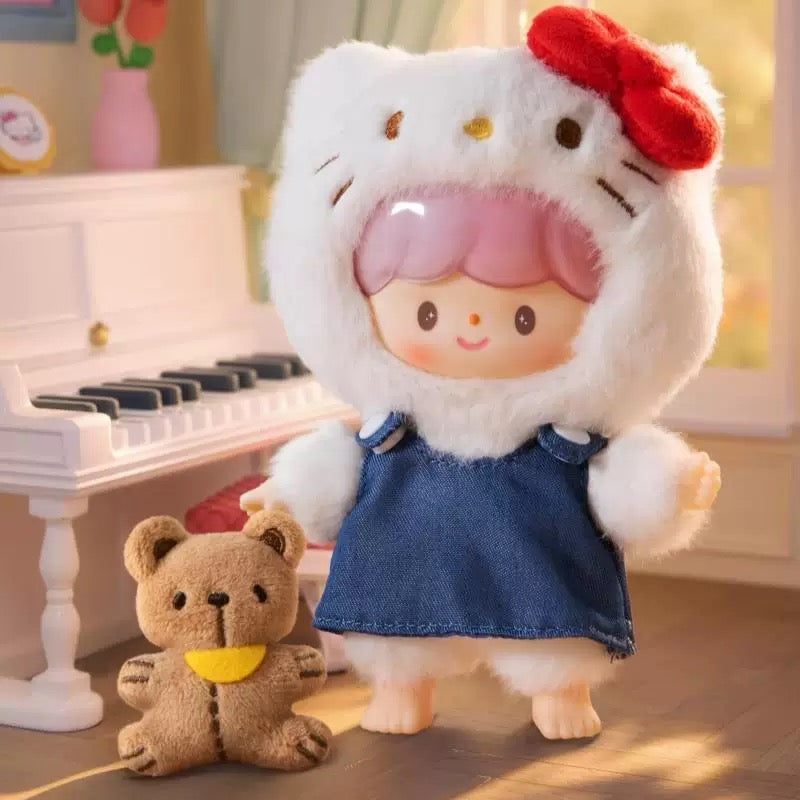 zZoton x Sanrio Characters Love League Buddies Plush Doll Keychain | Hello Kitty My Melody Kuromi Cinnamoroll Pompompurin Pochacco Hangyodon - Collectable Toys Mystery Blind Box