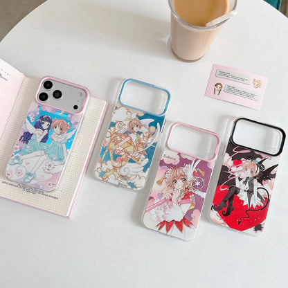 CardCaptorSakura Retro Comic Laser Case | Part 3 Cosplay Style Sakura Kero Chan - iPhone Case PLUS SE2 XS XR X 11 12 13 14 15 16 16e 17 17e Pro Promax 12mini 13mini
