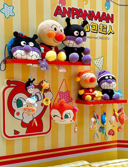 Japan Cartoon Anpanman Sleeping Pajamas Plush Doll | Anpanman Baikinma 27cm - Kawaii Room Decoration