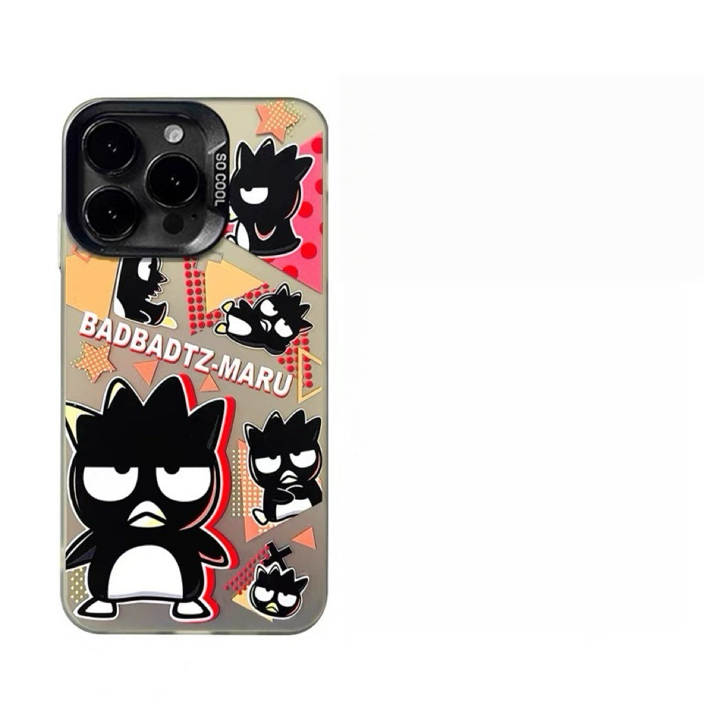 Japanese Cartoon Bad Badtz Maru XO Laser Case | Happy Birthday Version - iPhone Case 11 12 13 14 15 16 16e 17 17e Pro Promax