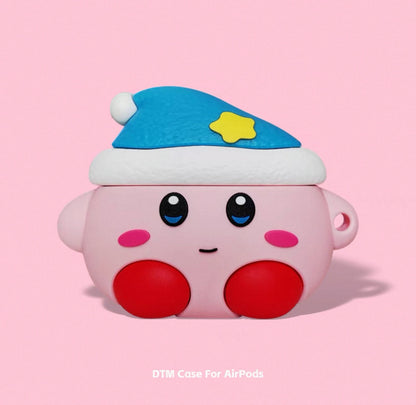 Japanese Cartoon Kirby Adventure | Cosplay Part 1 Chef Buger Shark Hangyodon Jigglypuff - AirPods AirPodsPro AirPods3 AirPods4 Case KawaiiGiftLand