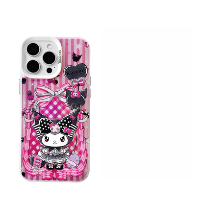 Japanese Cartoon Sanrio Circus Lolita Laser Case | My Melody Kuromi 3 Styles - iPhone Case 11 12 13 14 15 16 16e 17 17e Pro Promax