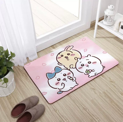 Japanese Cartoon ChiiKawa Soft Floor Mat | Party ChiiKawa Hachiware Usagi - Kawaii Room Decoration items Cute Things