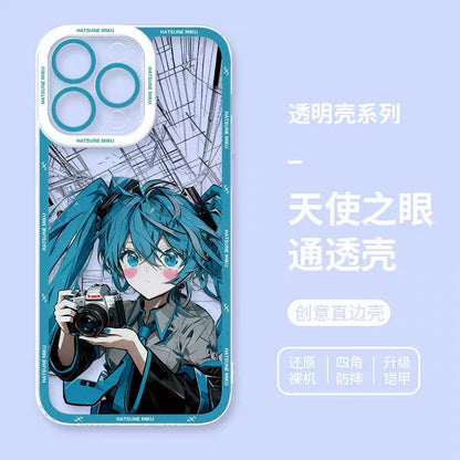 Japan Characters Miku Smile & Cute Version | 8 Styles - iPhone Case PLUS SE2 XS XR X 11 12 13 14 15 16 16e 17 17e Pro Promax 12mini 13mini