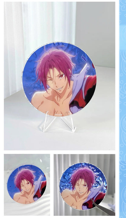 Japanese Anime Free! Iwatobi Swim Club Wave Acrylic Coaster | Haruka Makoto Rin Kirishima Sosuke - Cute Kawaii Item