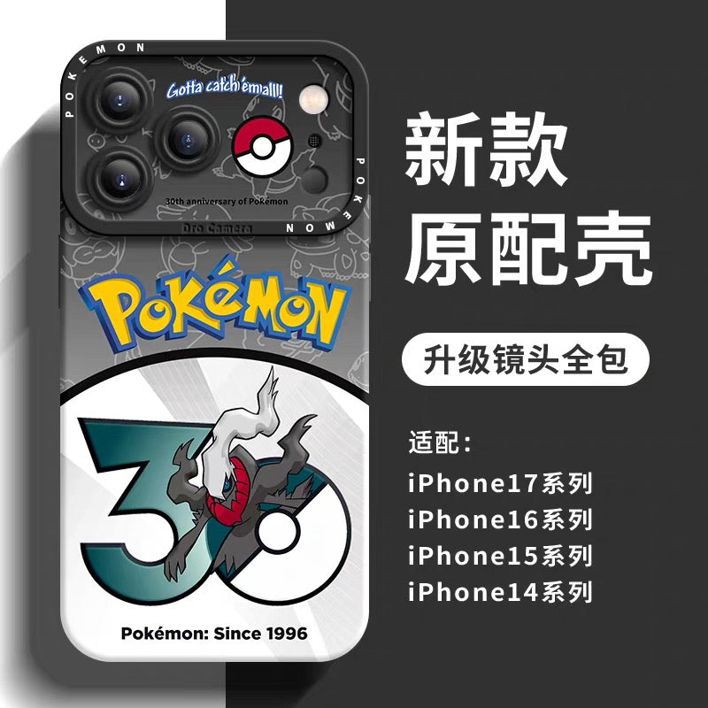 Japanese Cartoon Pokemon Silicone Case Pokemon 30 Anniversary Version Part17 | Dialga Palkia Arceus Giratina Heatran Regigigas Darkrai Cresselia 8 Styles - iPhone Case PLUS SE2 XS XR X 11 12 13 14 15 16 16e 17 17e Pro Promax 12mini 13mini