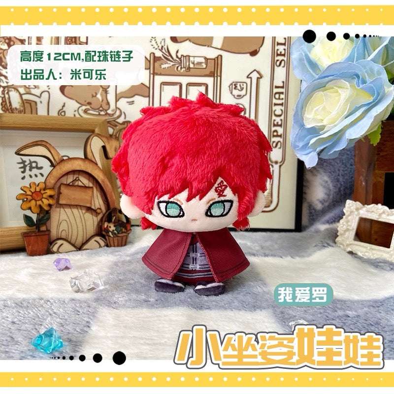 Japanese Anime Naruto Ninja Sitting Keychain | Naruto Sasuke Kakashi Gaara Itachi Cute Kawaii 12cm Doll - Cute Kawaii Item