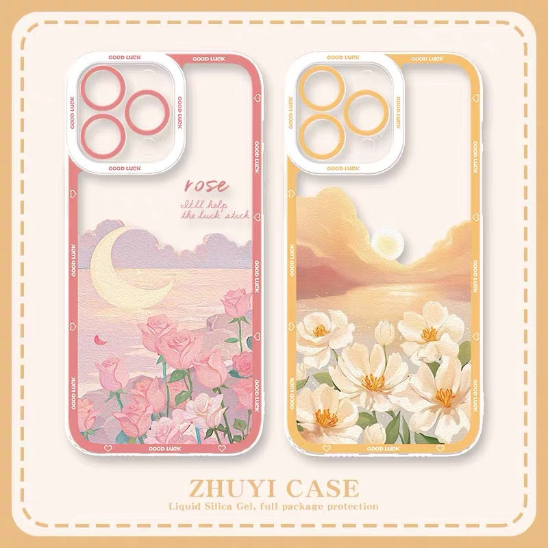 Girlish Fancy Oil Drawing | Pastel World 7 Styles - iPhone Case PLUS SE2 XS XR X 11 12 13 14 15 16 16e 17 17e Pro Promax 12mini 13mini
