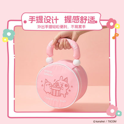 Kanahei X Miniso | Circle Make Up Handbag Usagi Piske Pink Rabbit White Chicken - Kawaii Make Up Bag Item Decoration