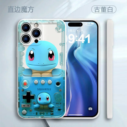 Japan Cartoon Pokemon Fun 3D Print Game Console Version Colour Silicone Case | Pikachu Bulbasaur Squirtle Charmander Psyduck Jigglypuff Eevee Gengar -  iPhone Case PLUS SE2 XS XR X 11 12 13 14 15 16 16e 17 17e Pro Promax 12mini 13mini