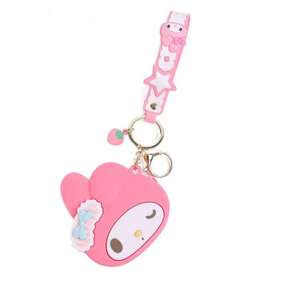 Japan Sanrio Silicone Mini Purse Bag Keychain | Hello Kitty My Melody Kuromi Cinnamoroll Pompompurin Pochacco Hangyodon  - Coin Bag Keychain Can put in Airpods EarPhone