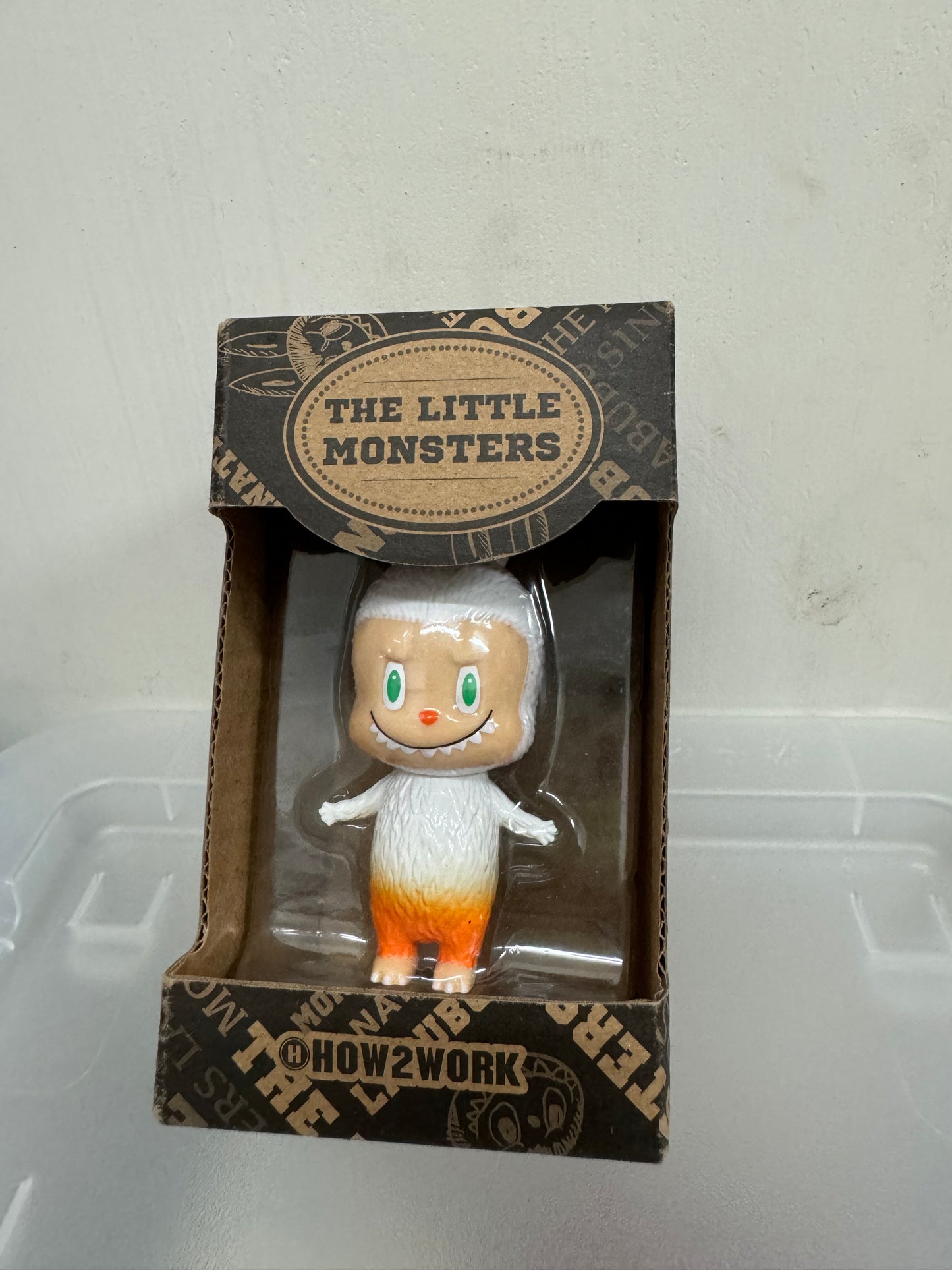 How2work Mini Labubu Transparent White Orange Superman Toy ver Limited Edition Retired Rare