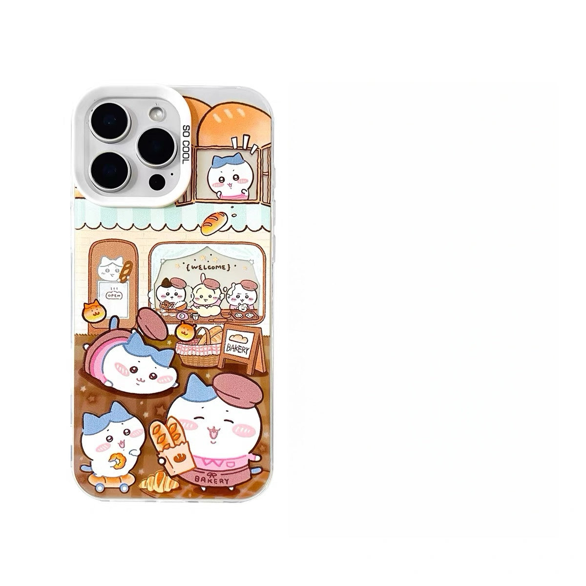 Japanese Cartoon ChiiKawa Bread Cafe Laser Case | ChiiKawa Hachiware Usagi - iPhone Case 11 12 13 14 15 16 16e 17 17e Pro Promax