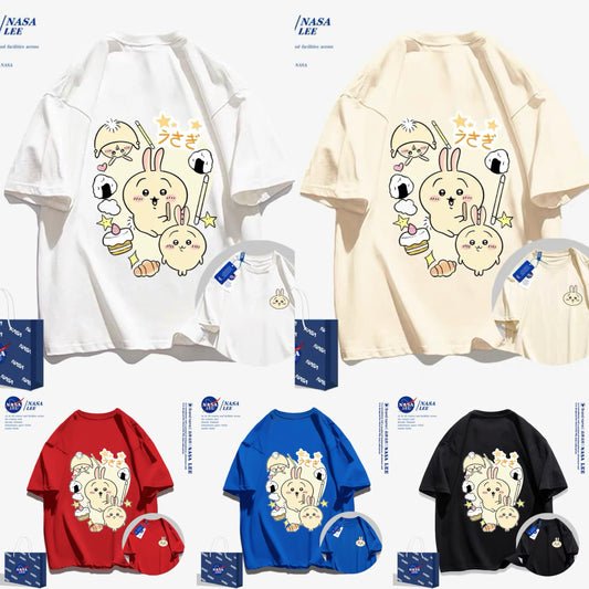Japanese Cartoon ChiiKawa Casual Style T-Shirt Series | Usagi Attack Front & Back - Kawaii Fashion Items